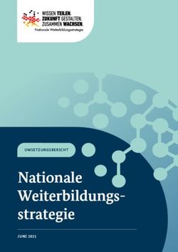 Nationale Weiterbildungs-strategie - UMSETZUNGSBERICHT - JUNI 2021 - BMAS