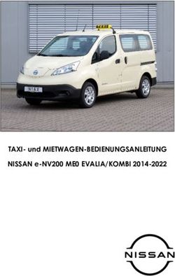 TAXI- und MIETWAGEN-BEDIENUNGSANLEITUNG NISSAN e-NV200 ME0 EVALIA/KOMBI 2014-2022