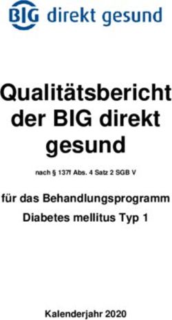 Qualitätsbericht der BIG direkt gesund - für das Behandlungsprogramm Diabetes mellitus Typ