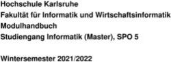 Hochschule Karlsruhe Fakult&auml;t f&uuml;r Informatik und Wirtschaftsinformatik Modulhandbuch Studiengang Informatik (Master), SPO 5 Wintersemester ...