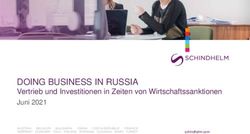 DOING BUSINESS IN RUSSIA - Vertrieb und Investitionen in Zeiten von Wirtschaftssanktionen - SCWP Schindhelm