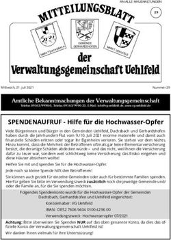 SPENDENAUFRUF - Hilfe f&uuml;r die Hochwasser-Opfer - Verwaltungsgemeinschaft ...