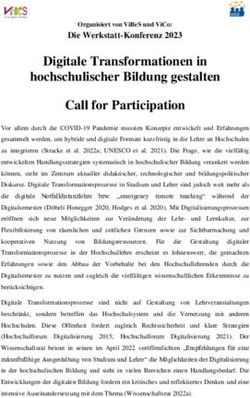 DIGITALE TRANSFORMATIONEN IN HOCHSCHULISCHER BILDUNG GESTALTEN CALL FOR PARTICIPATION - VICO