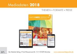 Mediadaten 2018 THEMEN FORMATE PREISE - GFI. Gesellschaft für ...