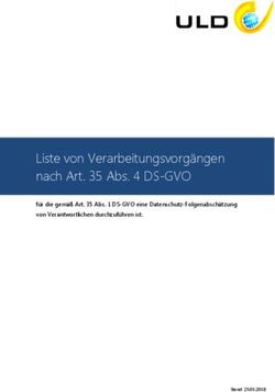 Liste von Verarbeitungsvorgängen nach Art. 35 Abs. 4 DS-GVO - für die gemäß Art. 35 Abs. 1 DS-GVO eine Datenschutz-Folgenabschätzung von ...
