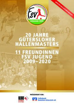 20 JAHRE GÜTERSLOHER HALLENMASTERS 11 FREUNDINNEN FSV JUGEND 2009-2020