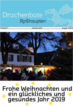 Frohe Weihnachten und ein glückliches und gesundes Jahr 2019 - Jahrgang 21