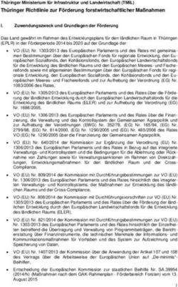 Thüringer Richtlinie zur Förderung forstwirtschaftlicher Maßnahmen