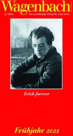 Fr&uuml;hjahr 2021 Erich forever - 57 Jahre - Verlag Klaus Wagenbach