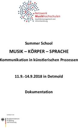 MUSIK - K&Ouml;RPER - SPRACHE - Summer School Kommunikation in k&uuml;nstlerischen Prozessen 11.9.-14.9.2018 in Detmold Dokumentation - Netzwerk ...