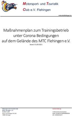 Ma&szlig;nahmenplan zum Trainingsbetrieb unter Corona Bedingungen auf dem Gel&auml;nde des MTC Flehingen e.V.