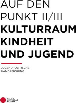 KULTURRAUM KINDHEIT UND JUGEND - AUF DEN PUNKT II/III - JUGENDPOLITISCHE HANDREICHUNG