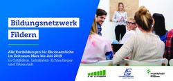 Bildungsnetzwerk Fildern - Alle Fortbildungen f&uuml;r Ehrenamtliche im Zeitraum M&auml;rz bis Juli 2019 in Ostfi ldern, Leinfelden-Echterdingen und Filderstadt