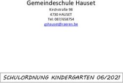 Gemeindeschule Hauset - SCHULORDNUNG KINDERGARTEN 06/2021 - Kirchstra&szlig;e 98 4730 HAUSET