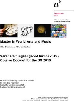Master in World Arts and Music - Alter Studienplan / Old curriculum