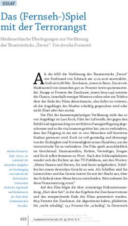 Das (Fernseh-)Spiel mit der Terrorangst - ESSAY - Nomos eLibrary