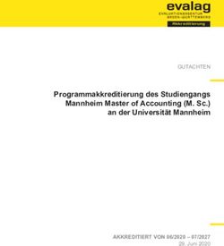 Programmakkreditierung des Studiengangs Mannheim Master of Accounting (M. Sc.) an der Universität Mannheim - AKKREDITIERT VON 06/2020 07/2027