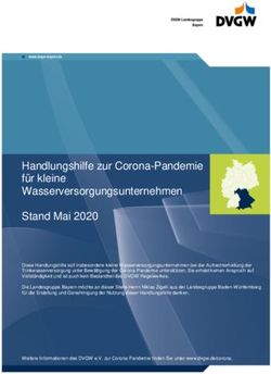 Handlungshilfe zur Corona-Pandemie für kleine Wasserversorgungsunternehmen Stand Mai 2020