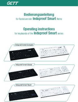 Bedienungsanleitung Operating instructions - f&uuml;r Tastaturen der Induproof Smart Reihe for keyboards of the Induproof Smart series - GETT Asia