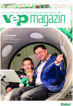 TITELTHEMA 140 JAHRE: HAPPY BIRTHDAY! - ALLES, WAS VAILLANT EXZELLENZ P ARTNER BEWEGT
