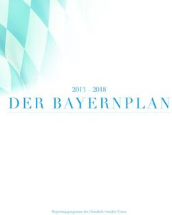 DER BAYERNPLAN 2013 2018 - Regierungsprogramm der Christlich-Sozialen Union - CSU.de