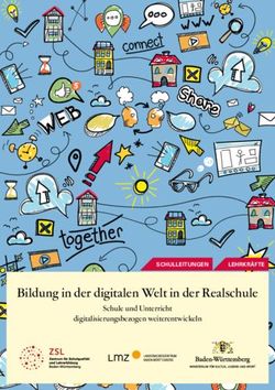 Bildung in der digitalen Welt in der Realschule - Schule und Unterricht digitalisierungsbezogen weiterentwickeln - Ministerium ...
