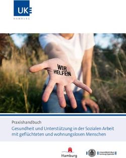 Praxishandbuch Gesundheit und Unterstützung in der Sozialen Arbeit mit geflüchteten und wohnungslosen Menschen - UKE