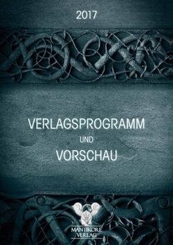 VERLAGSPROGRAMM VORSCHAU 2017 - UND - Mantikore-Verlag