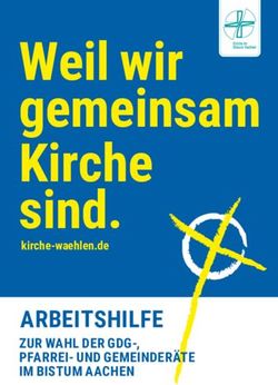 Weil wir gemeinsam Kirche sind - ARBEITSHILFE ZUR WAHL DER GDG-, PFARREI- UND GEMEINDER&Auml;TE IM BISTUM AACHEN - Kirche w&auml;hlen