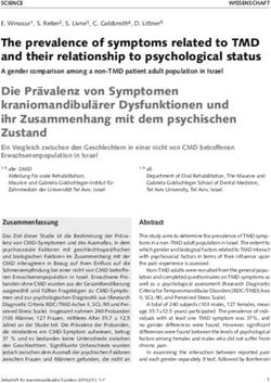 The prevalence of symptoms related to TMD and their relationship to psychological status