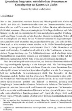 Sprachliche Integration: mittelalterliche Ortsnamen im Kontaktgebiet des Kantons St. Gallen