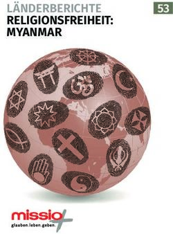 53 L&Auml;NDERBERICHTE RELIGIONSFREIHEIT: MYANMAR - Missio hilft