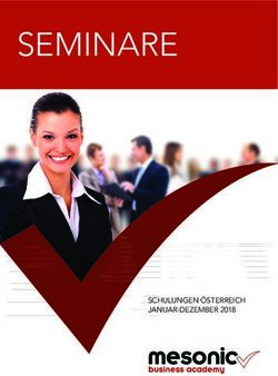 SEMINARE - SCHULUNGEN &Ouml;STERREICH JANUAR-DEZEMBER 2018 - mesonic