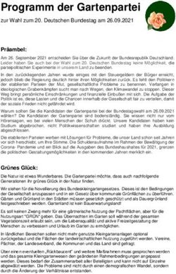 Programm der Gartenpartei - zur Wahl zum 20. Deutschen Bundestag am 26.09.2021 - Tagesschau