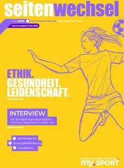 Seitenwechsel - ETHIK. GESUNDHEIT. LEIDENSCHAFT. INTERVIEW