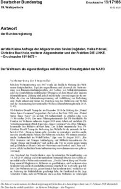 Antwort der Bundesregierung - Deutscher Bundestag