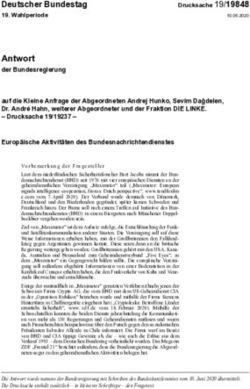 Antwort der Bundesregierung - Deutscher Bundestag