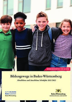 Bildungswege in Baden-Württemberg - Abschlüsse und Anschlüsse Schuljahr 2021/2022 - Begabungslotse