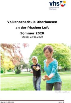 Volkshochschule Oberhausen an der frischen Luft Sommer 2020 - Stand: 23.06.2020