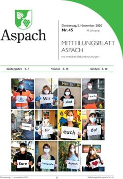 MITTEILUNGSBLATT ASPACH - Nr. 45 Donnerstag, 5. November 2020