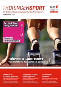 TH&Uuml;RINGER LANDTAGSWAHL - Wahlpr&uuml;fsteine des Sports als Beilage - Landessportbund Th&uuml;ringen