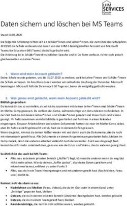 Daten sichern und löschen bei MS Teams