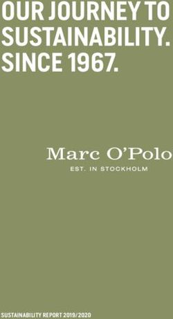 OUR JOURNEY TO SUSTAINABILITY. SINCE 1967 - SUSTAINABILITY REPORT 2019/2020