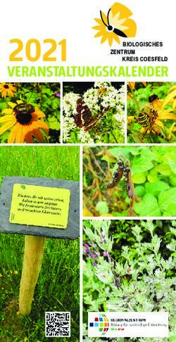2021 VERANSTALTUNGSKALENDER - BIOLOGISCHES ZENTRUM