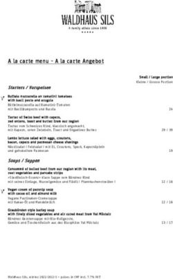 A la carte menu - A la carte Angebot - Starters / Vorspeisen - Waldhaus Sils