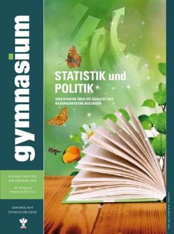 STATISTIK UND POLITIK - WAS STUDIEN &Uuml;BER DIE QUALIT&Auml;T DES BILDUNGSWESENS AUSSAGEN - AHS-GEWERKSCHAFT