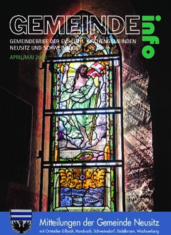 Mitteilungen der Gemeinde Neusitz - GEMEINDEBRIEF DER EV.-LUTH. KIRCHENGEMEINDEN NEUSITZ UND SCHWEINSDORF APRIL/MAI 2021