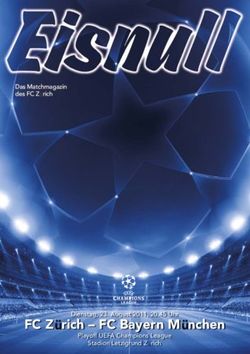 FC Z&uuml;rich - FC Bayern M&uuml;nchen - Das Matchmagazin des FC Z&uuml;rich
