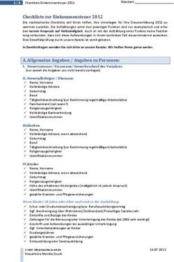 Checkliste zur Einkommensteuer 2012