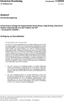 Antwort der Bundesregierung - Deutscher Bundestag